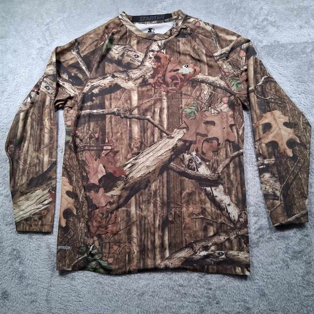 Starter Shirt Mens XL Brown Mossy Oak Break-Up Infinity Camo Hunting Performance